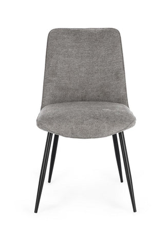 Sedia "Cora" con struttura in acciaio, per arredo interno 48 x 62 x h 84 cm