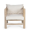 Poltrona Sahel per interno, Rami Di Teak Con Finitura Naturale 70 x 75 x 80h cm