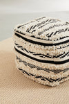Poltrona Pouf Yucatan per interno, con rivestimento in 100% cotone da 45x45x35 cm