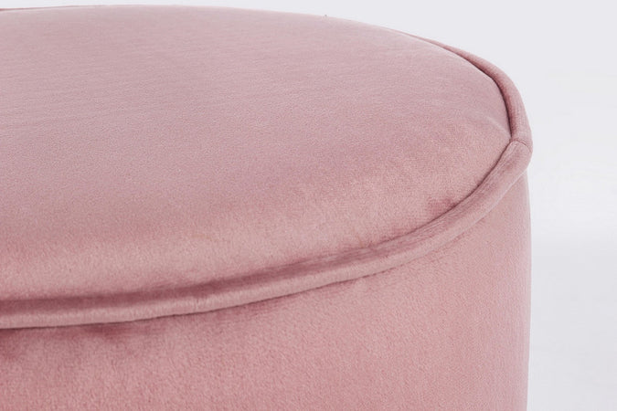 Poltrona Pouf "Annika" per interno, con struttura in acciaio verniciato a polvere epossidica e mdf set da 2 pezzi