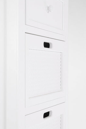 Mobile da bar "Dorotea" in MDF, con piano in paulownia e maniglie 47,5 x 40 x 128 cm