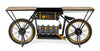 Consolle da bar Moto Epic  moderno con piano in legno, struttura in acciaio 183 x 41 x 86 cm