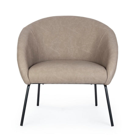 Poltrona "Aiko" per interno, Gambe In Acciaio Verniciato A Polvere 80 x 76 x 75h cm