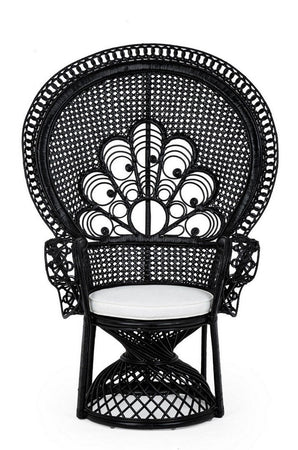 Poltrona "Peacock" per da interno, ed esterno, Intreccio In Midollino 106 x 71 x h 148 cm