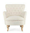 Poltrona Orlins per interno, Struttura In Legno Di Pino E Compensato, Rivestimento In Poliestere Effetto Boucle', Capitonne' 71.5 x 72.5 x 79h cm
