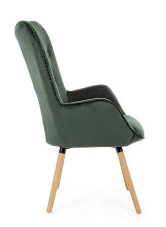 Poltrona "Juliet" per interno, Struttura In Legno 68 x 76 x 105h cm