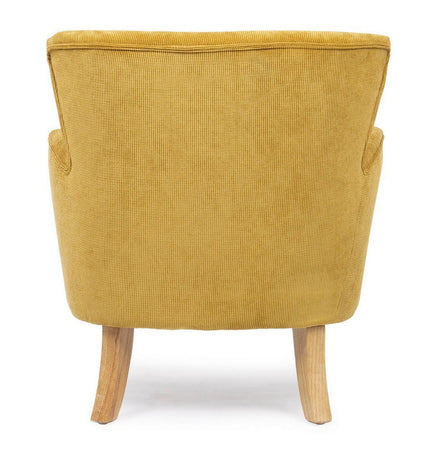 Poltrona "Orlins" per interno, Struttura In Legno Di Pino E Compensato, Rivestimento In Poliestere Effetto Boucle', Capitonne' 71.5 x 72.5 x 79h cm
