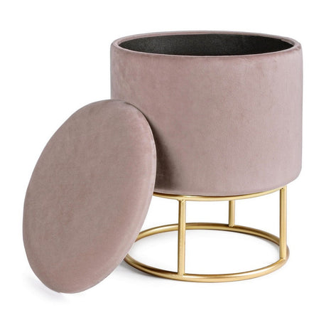 Poltrona Pouf "Polina" per interno, con struttura in mdf e compensato da Ø34.5x45h cm