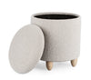 Poltrona Pouf Zena per interno, con struttura in mdf e compensato da Ø36 x 39.5h cm