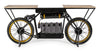 Consolle da bar Moto Epic  moderno con piano in legno, struttura in acciaio 183 x 41 x 86 cm