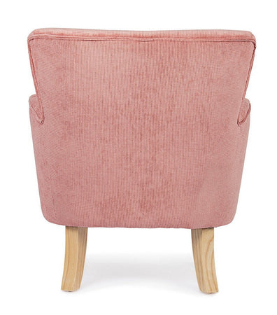 Poltrona "Orlins" per interno, Struttura In Legno Di Pino E Compensato, Rivestimento In Poliestere Effetto Boucle', Capitonne' 71.5 x 72.5 x 79h cm