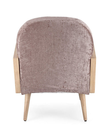 Poltrona "Dalida" per interno, Struttura In Legno Di Pino E Compensato 65 x 74 x 81h cm