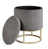 Poltrona Pouf Polina per interno, con struttura in mdf e compensato da Ø34.5x45h cm