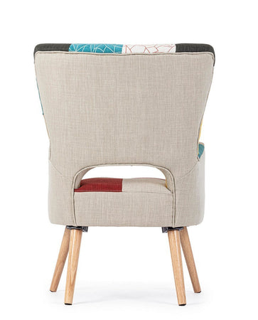 Poltrona "Galatea" per interno, Struttura In Legno Di Pino E Compensato, Gambe In Rubberwood, Verniciatura A Base Di Nitrocellulosa 65 x 68 x 92h cm
