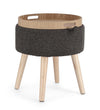 Poltrona Pouf Zoya per interno, con struttura in mdf e compensato da Ø39 x 42.5h cm