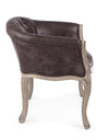 Poltrona Diva per interno, Struttura In Rubber Wood, Seduta Rivestita In Poliestere 60 x 60 x 70h cm