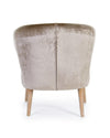 Poltrona Bertrand per interno, Struttura In Legno Di Pino, Rivestimento In Poliestere Effetto Velluto, 66.6 x 63 x 73h cm