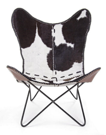 Poltrona "Buffalo" per interno, Struttura In Acciaio, Rivestimento Seduta In Vera Pelle 68 x 70 x 93h cm
