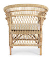 Poltrona Josefina per interno, in Rattan naturale con cuscino h 86 cm