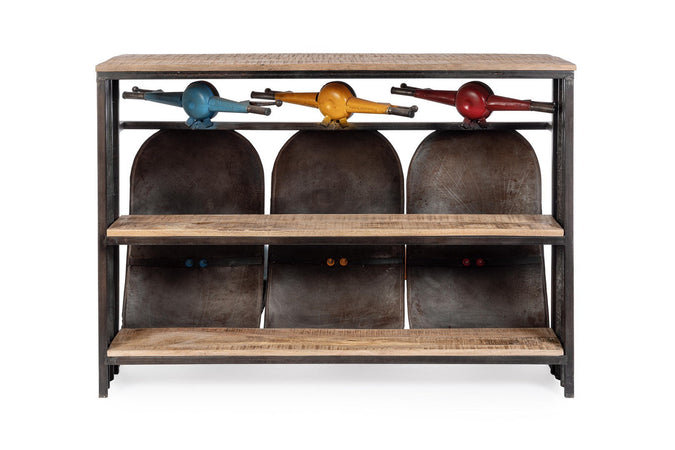 Consolle porta oggetti da bar "Tris Vespa" colorate, struttura in acciaio, da 143,5 x 75 x 100,3 cm