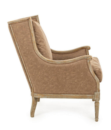 Poltrona "Caterina" per interno, Struttura In Legno Di Frassino 74.5 x 85 x 98h cm