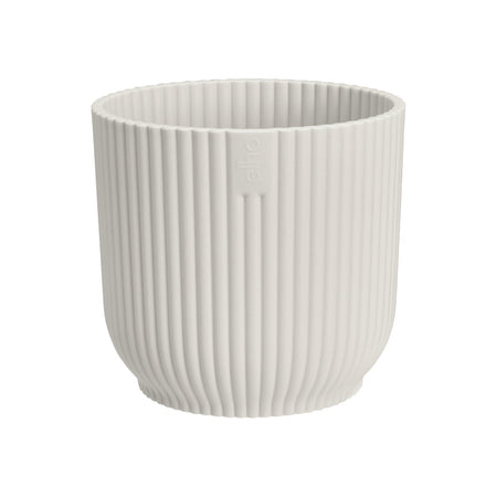 Vaso "Vibes Fold Round" in plastica riciclata, per esterno, stile moderno