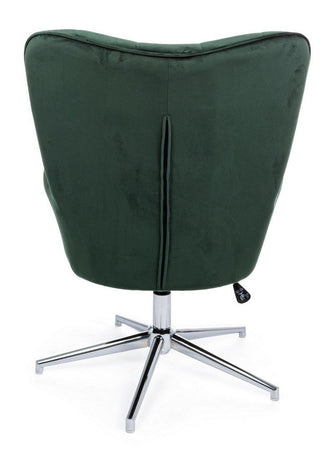 Poltrona "Farida" per interno, Struttura E Base In Acciaio Cromato 69 x 70 x 105/117h cm