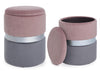 Poltrona Pouf Pavlina per interno, con struttura in mdf e compensato set da 2 pezzi