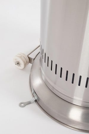 Scaldapatio a Gas "Cilinder" con struttura in acciaio inossidabile e vetro, per esterno