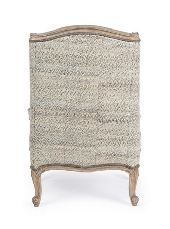 Poltrona "Elodie" per interno, Struttura In Legno Di Mango Massiccio 70 x 72 x 102h cm