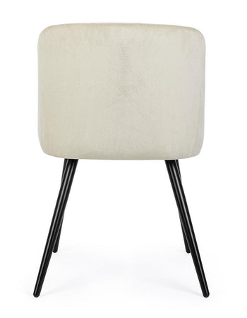 Sedia "Queen" con gambe in acciaio verniciato a polvere, per arredo interno 53 x 57 x h 81,5 cm