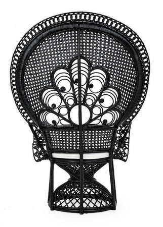 Poltrona "Peacock" per da interno, ed esterno, Intreccio In Midollino 106 x 71 x h 148 cm