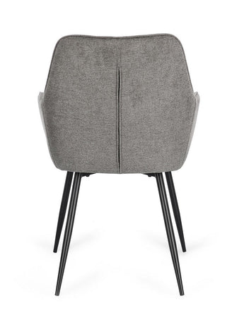 Sedia "Cora" con struttura in acciaio, per arredo interno con braccioli, 58 x 63 x h 85,5 cm