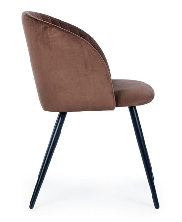 Sedia "Queen" con gambe in acciaio verniciato a polvere, per arredo interno 53 x 57 x h 81,5 cm