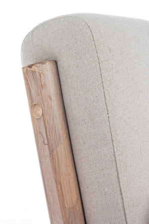 Poltrona "Ancilla" per interno, Struttura In Rubber Wood 66 x 85 x 74h cm
