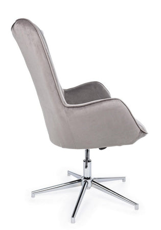 Poltrona "Farida" per interno, Struttura E Base In Acciaio Cromato 69 x 70 x 105/117h cm