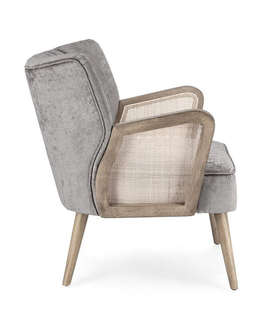 Poltrona "Virna" per interno, Struttura In Legno Di Pino E Compensato 64 x 71 x 79h cm