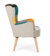 Poltrona Galatea per interno, Struttura In Legno Di Pino E Compensato, Gambe In Rubberwood, Verniciatura A Base Di Nitrocellulosa 65 x 68 x 92h cm