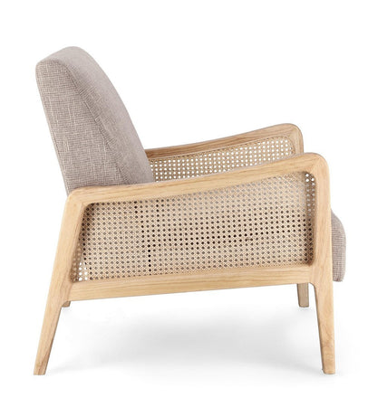 Poltrona "Deanna" per interno, Struttura In Legno Di Pino E Compensato 67.5 x 82 x 83h cm