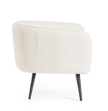 Poltrona "Avril" per interno, Struttura In Legno Compensato, Gambe In Acciaio Verniciato A Polvere Epossidica 76 x 70 x 68h cm