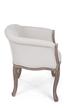 Poltrona "Diva" per interno, Struttura In Rubber Wood, Seduta Rivestita In Poliestere 60 x 60 x 70h cm
