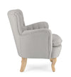 Poltrona Orlins per interno, Struttura In Legno Di Pino E Compensato, Rivestimento In Poliestere Effetto Boucle', Capitonne' 71.5 x 72.5 x 79h cm