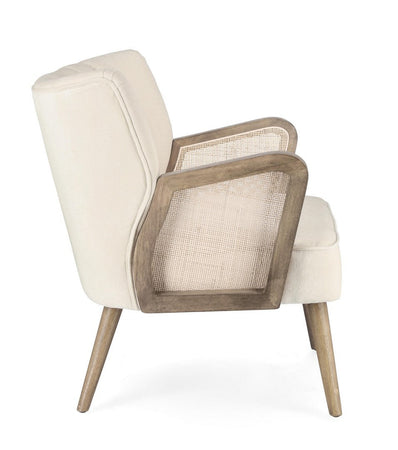 Poltrona "Virna" per interno, Struttura In Legno Di Pino E Compensato 64 x 71 x 79h cm