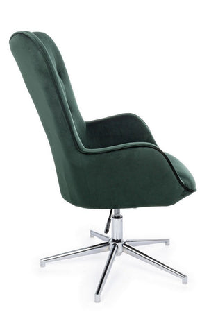 Poltrona "Farida" per interno, Struttura E Base In Acciaio Cromato 69 x 70 x 105/117h cm