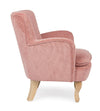 Poltrona Orlins per interno, Struttura In Legno Di Pino E Compensato, Rivestimento In Poliestere Effetto Boucle', Capitonne' 71.5 x 72.5 x 79h cm