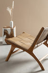 Poltrona Joanna per interno, Legno Teak, Finitura Con Vernice A Base D'Acqua 65 x 79 x 69h cm