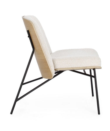 Poltrona "Emerson" per interno, Struttura In Compensato 59 x 71 x 80h cm