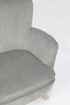 Poltrona Orlins per interno, Struttura In Legno Di Pino E Compensato, Rivestimento In Poliestere Effetto Boucle', Capitonne' 71.5 x 72.5 x 79h cm