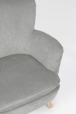 Poltrona "Orlins" per interno, Struttura In Legno Di Pino E Compensato, Rivestimento In Poliestere Effetto Boucle', Capitonne' 71.5 x 72.5 x 79h cm