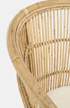 Poltrona Consuelo per interno, in Rattan Naturale con cuscino h 82 cm